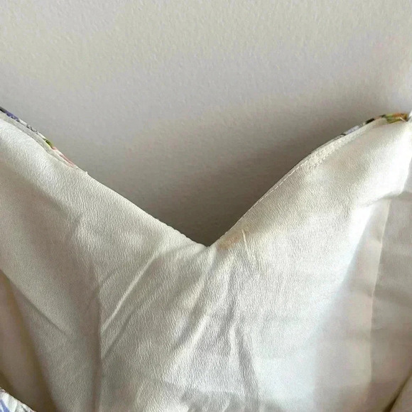 Minuet Floral Sweetheart Fit and Flare Dress, Blue/Green/Purple, Size Medium - Picture 16 of 16